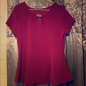 Burgundy Blouse Size XL (runs small) blouse
